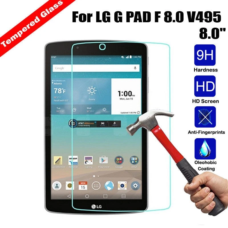 2Pcs For LG G Pad 5 10.1 HD Pad 3 2 F X Tempered Glass Screen Protector Guard - Image 2 of 4