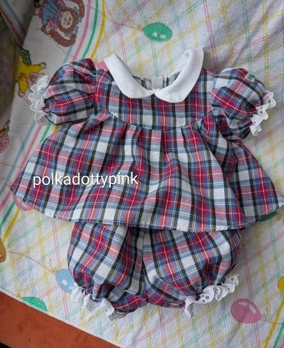 Vintage Jesmar Cabbage Patch Kids Plaid Dress Set