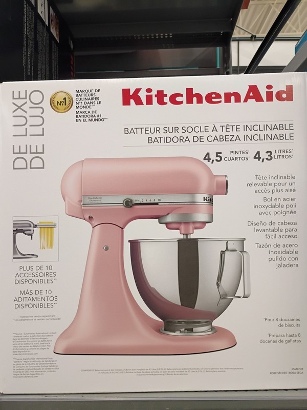 KitchenAid KSM97DR Tilt-Head Stand Mixer 4.5 qt Pink 300W 10-Speed SS Bowl