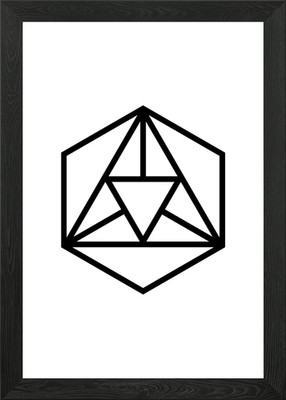 Magic Glyph Circle Rune Framed Wall Art Poster Canvas Print Picture