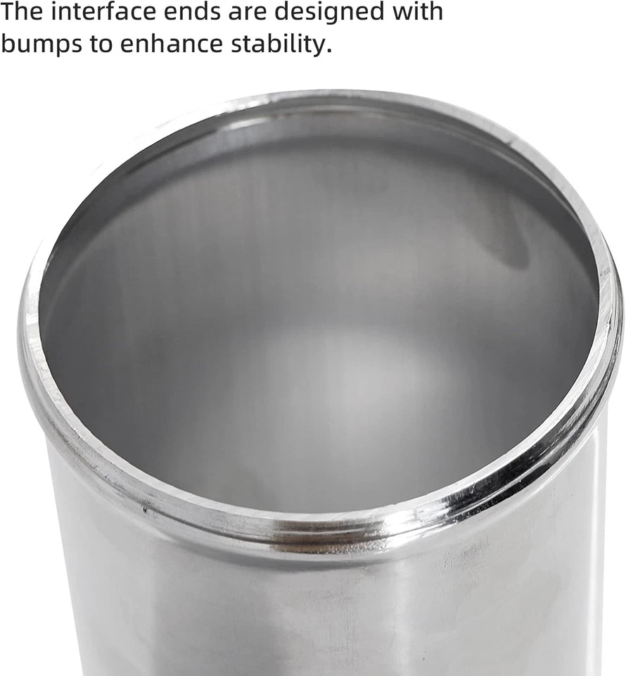 Adaptador de admisión de tubería de aluminio OD 1,5" 38 mm, longitud 6" 152 mm, unidores de tubo de 1,5"... Foto 4 de 4