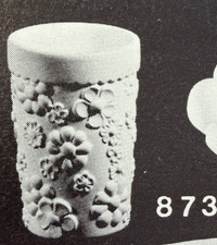 VINTAGE ARNEL'S CERAMIC MOLD #873 DAISY TUMBLER