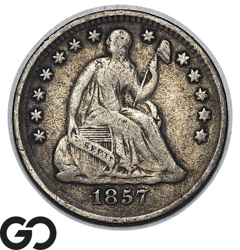 1857 Seated Liberty Half Dime