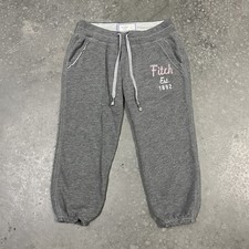 Vtg Abercrombie Fitch Women s Grey Sweatpants Y2k Sz S Joggers Spellout Logo