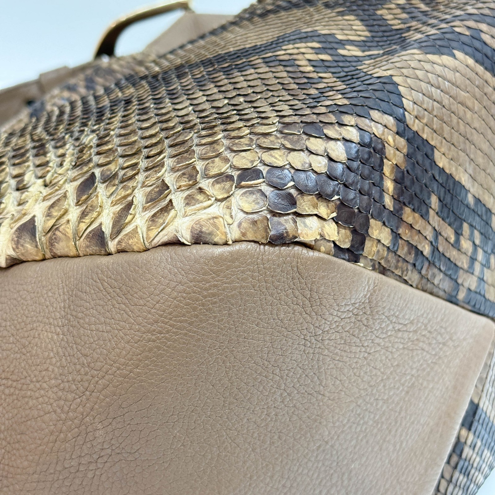 GUCCI Greenwich Brown Python Embossed Leather Sho… - image 9