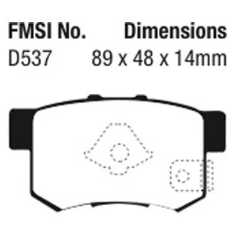 For Honda Civic 02-15 EBC Redstuff Ceramic Low Dust Ceramic Rear Brake Pads Foto 2 de 3