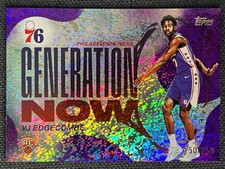 2025-26 Topps Generation Now Purple Holo Foil VJ Edgecombe RC Rookie 150/250