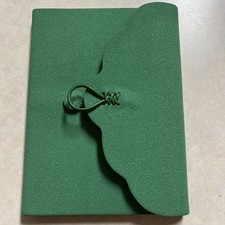 GREEN FAUX SUEDE HARDCOVER JOURNAL