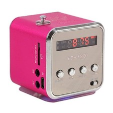 Eboxer Portable Mini Speaker Music Player FM Radio Stereo Pink