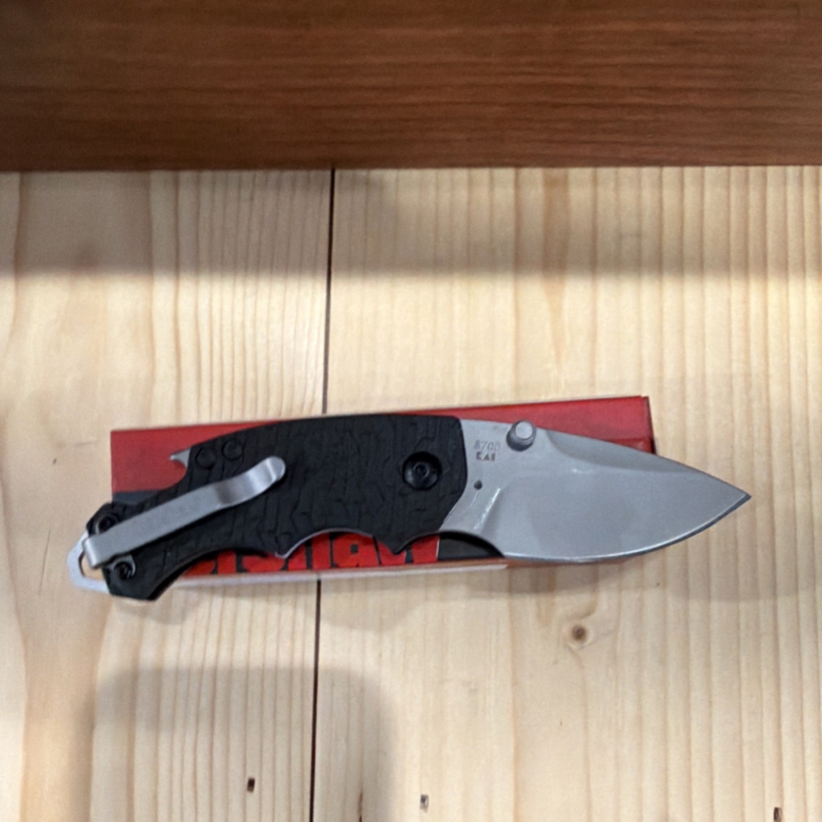 Kershaw 8700 Black Folding Pocketknife, Stainless Drop Point Blade Frame Lock
