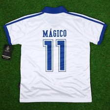 El Salvador, Men´s Retro Soccer Jersey, 1982 Mágico #11, White (Tallaje Grande)