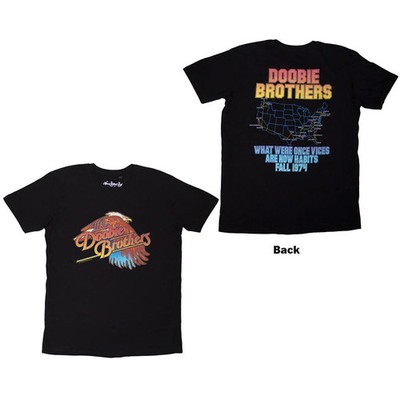 The Doobie Brothers T-Shirt: Eagle (Black) (Back Print) OFFICIAL NEU