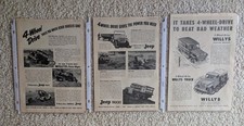 Jeep-willys 1950s 3 Vintage Ads Jeep Universal Jeep Truck Willys Station Wagon