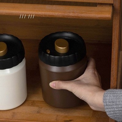 304 Stainless Steel Coffee & Tea Canister: Airtight, Moisture-Proof Storage