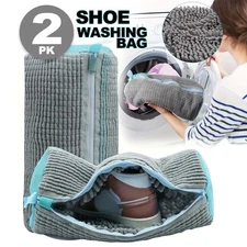 2x Shoe Laundry Bag Washing Machine Sneaker Protector Zipper Wash Pouch