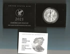 2021 SILVER AMERICAN EAGLE BURNISHED / / WITH COA IN BOX UNGRADED