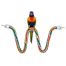 Bird Perch 44 Inch Bird Rope Perches for Parrots, Cockatiels, Parakeets, Budg