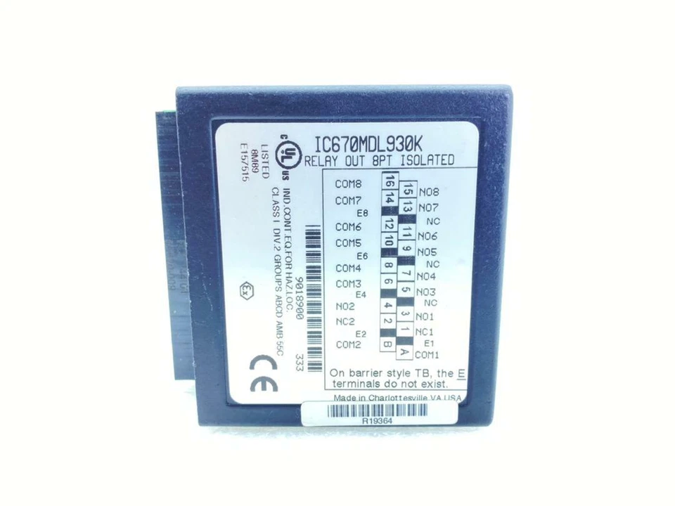 GE FANUC IC670MDL930K RELAY OUTPUT ISOLATED 8PT - Image 4 of 4
