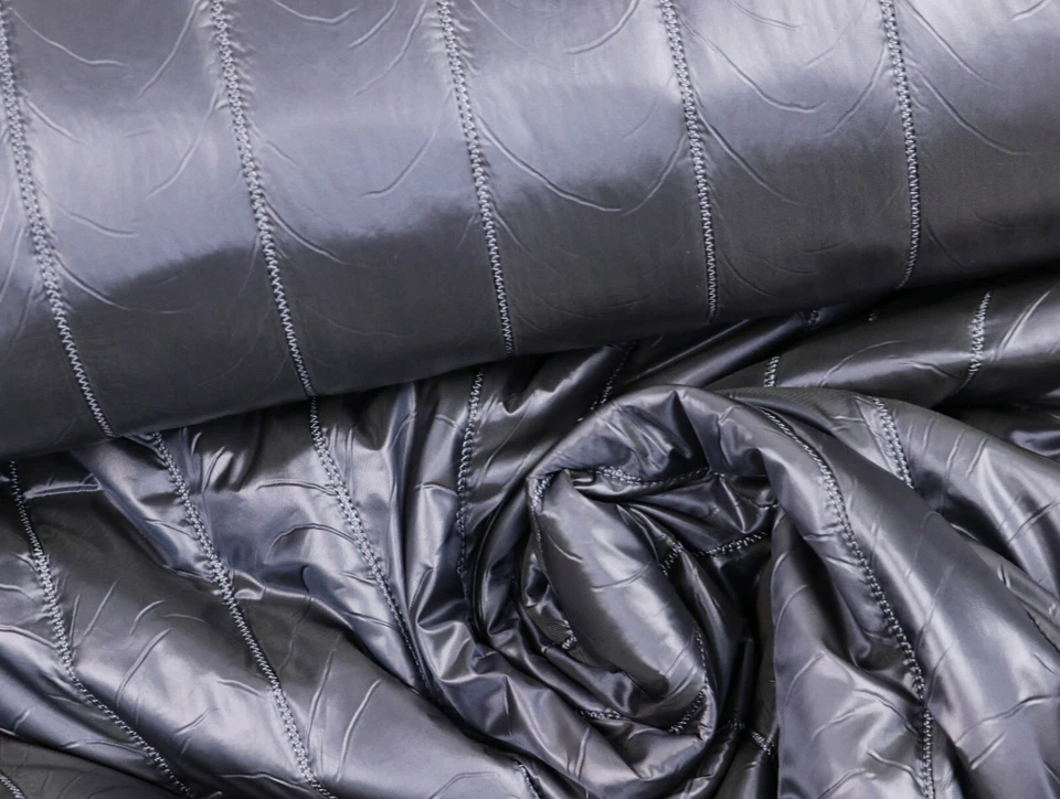 STEPPSTOFF Stepper Steppfutter wattiert längs gesteppt DUNKELGRAU EUR 23,98/m - Bild 3 von 3