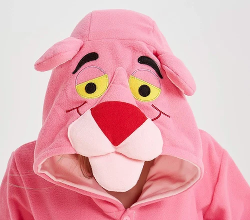 Women's Overalls Pyjamas Animal Pyjamas Unisex Overalls Hooded Pink Panther - Picture 9 of 15