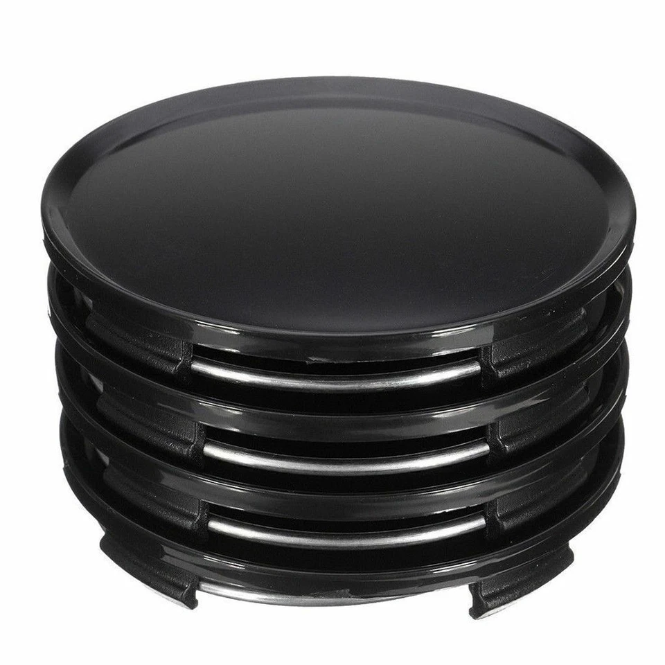 4PCS Universal 63mm ABS Car Wheel Hubs Center Caps Covers No Badge Emblem Black Foto 4 de 4