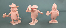 Marx Flintstones Workers Ruby Edition Prehistoric PlaySet Figures Lot of 3