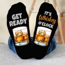 Men's Drinking Socks, Whiskey Drink Socks for Men Women, Funny Socks for Men