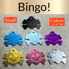 Custom Engraved Dog Tags Personalized Dog Collar Pet Tags Engraved PIRATE COLORS