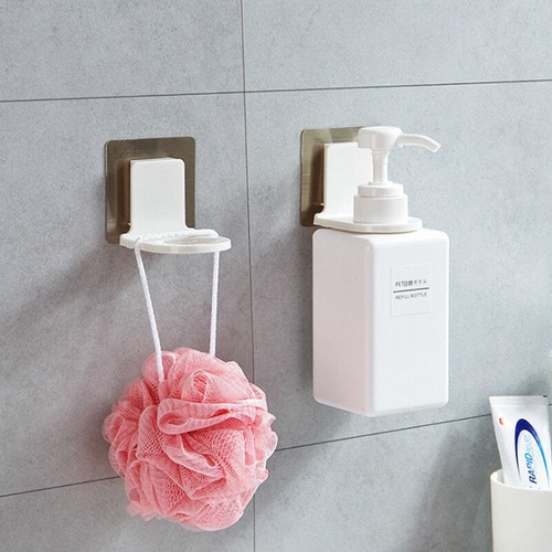 1-4X Bathroom Shower Plastic Liquid Shampoo Bottle Holder Wall Mount Rack Hanger - Picture 2 of 10