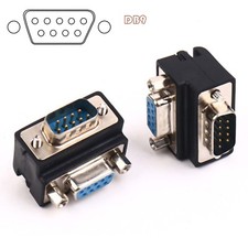 Angle 90 Degree DB 9pin DB9 RS232 Male To Female Extension Cable Adapter gm