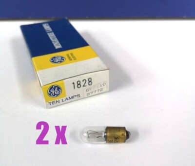 2-PK 1828 37.5V .05A T3-1/4 MINI BAY BASE Miniature LIGHT BULB Lamp NEW GE 27772