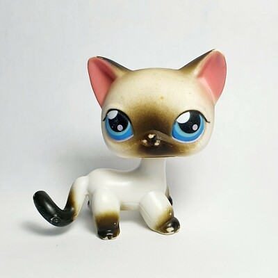 Figurine Petshop Chat Europeen Blanc Noir Yeux Bleus Lps Rare Tbe 05 Ebay