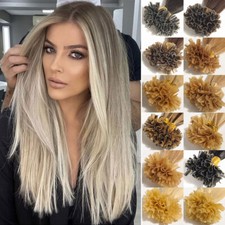 Pre Bonded Nail U Tip Keratin Fusion Remy Brazilian Human Hair Extensions Thick