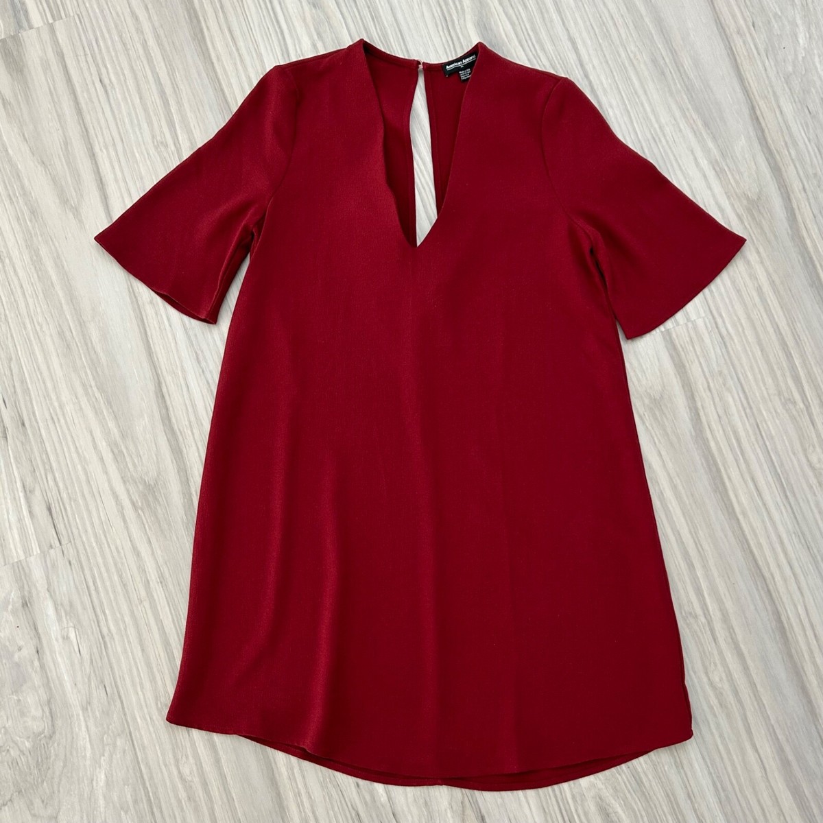 american apparel burgundy red deep v neck top dress | eBay