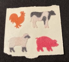 1980  s Hambly fuzzy farm animal stickers