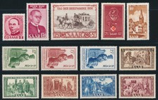 SAARLAND Jahrgang 1950 tadellos postfrisch ohne MiNr. 297-298, Mi. 293,-