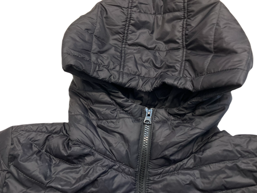 LANDS END Black Warm DOWN WINTER JACKET Long Puffer Trench Coat Hike Women's XL - Picture 6 of 11