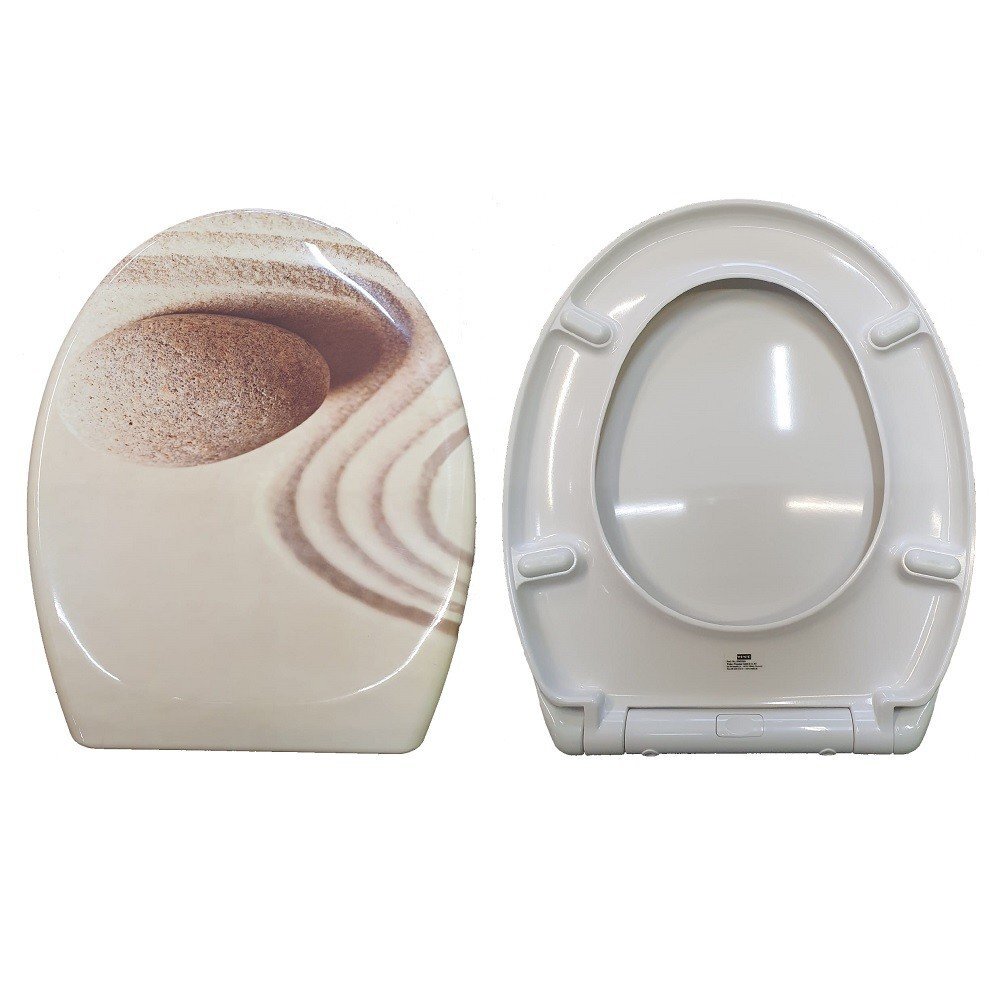 Copriwater Universale Sand & Stone termoindurente Soft Close Sgancio Rapido