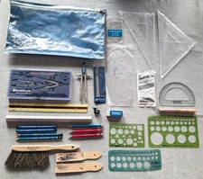 Lot of 26 Vintage Mostly Staedtler Drafting Engineering Tools Accessories
