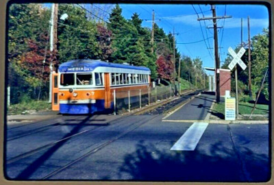 Vintage 35mm Dia Photo - SEPTA Drexelbrook Station Pennsylvania Railway Media