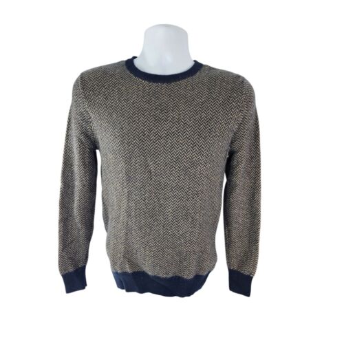 J. Crew 100% Cashmere Herringbone Crewneck Sweater Beige M / L - Picture 12 of 13