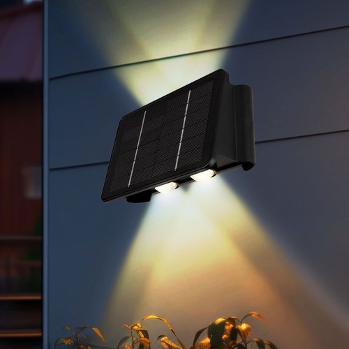 Wandlampe Solarleuchte Außenlampe Terrassenlampe Hauswandlampe Akku Up Down LED - Bild 6 von 12