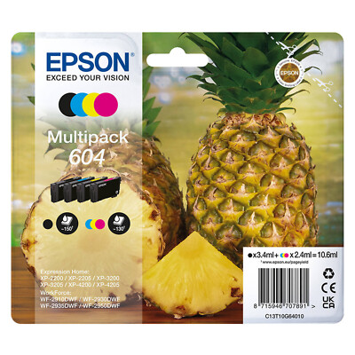 Epson 604 Multipack Original Ink Cartridge T10G6 for XP-2200 XP