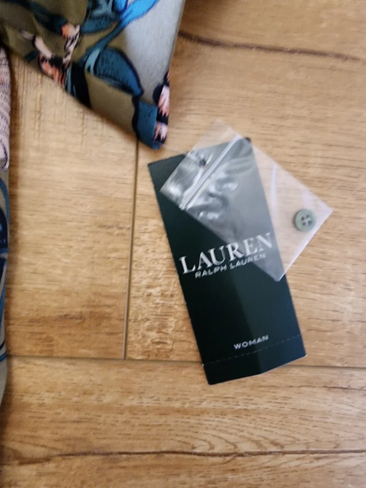 $245 Nuevo con Etiquetas Mono Lauren Ralph Lauren Manga Corta Floral Satinado PLUS Talla 16W Foto 4 de 4