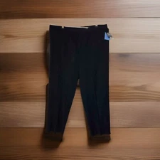 Ming Wang Size 2X  Basic Cut Women's Stretch Knit Pull On Black Pants