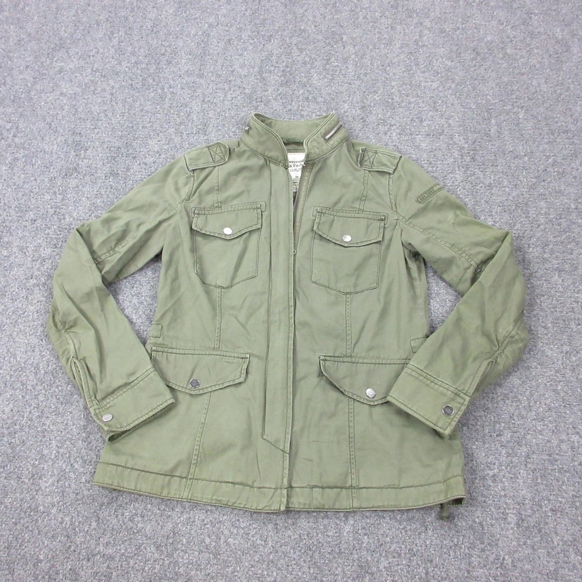 Abercrombie & Fitch Jacket Mens Medium Green Utility Military 