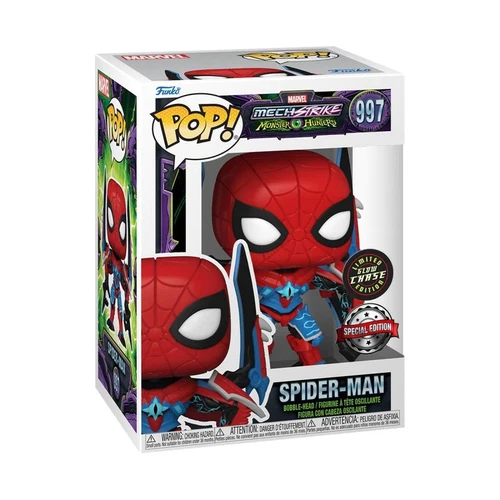 Funko Pop Marvel Mech Strike: Monster Hunters Spider-Man (Chase) #997 Vinyl Figu
