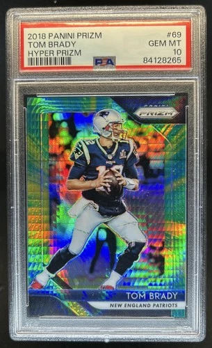 2018 Panini Prizm Tom Brady Hyper #/275 Patriots PSA 10 GEM MINT