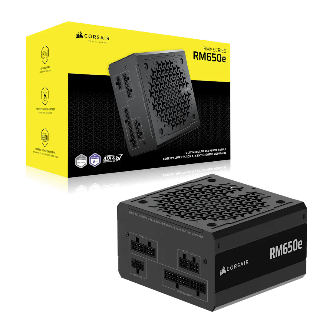Corsair RM650e ATX 3.1 Alimentation PC Anti-Bruit et Stable 650w