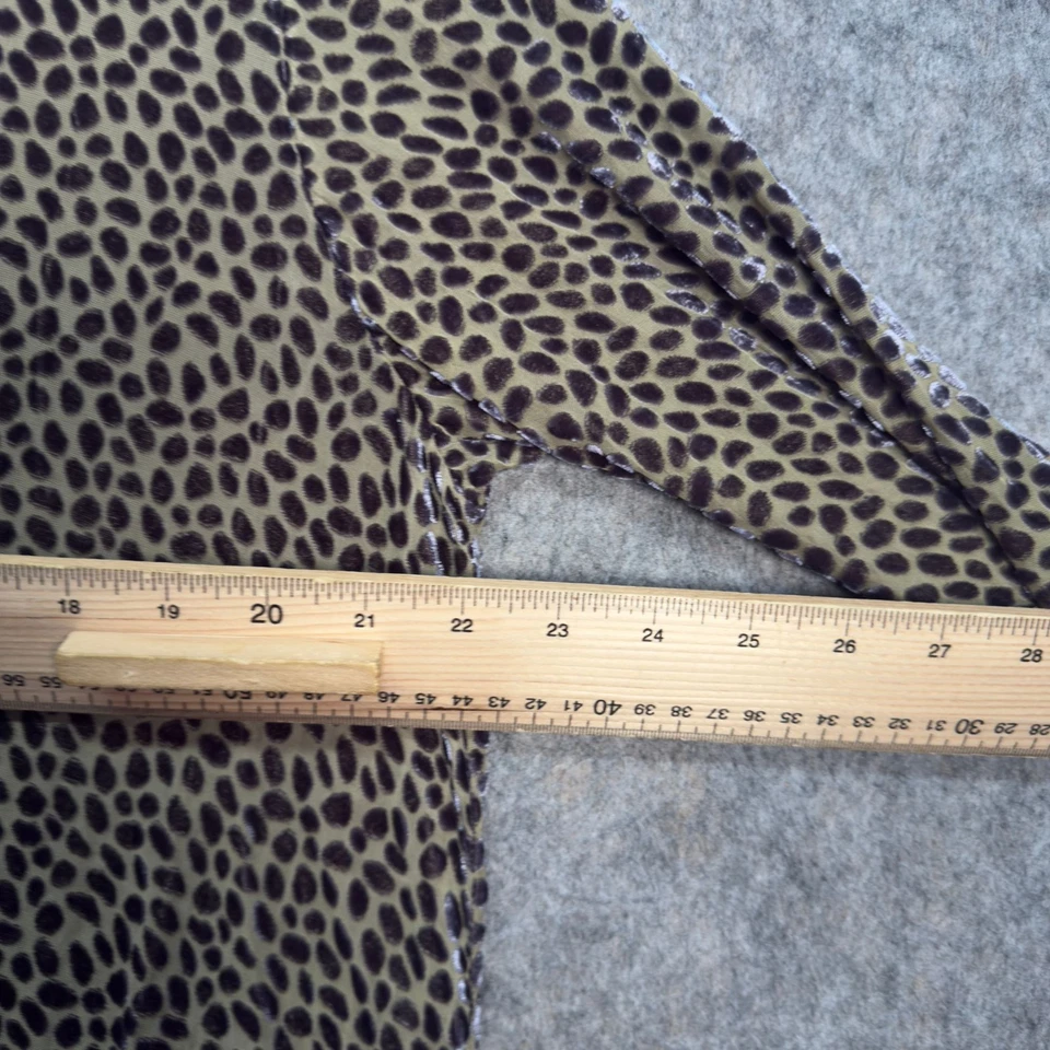 Grizas верхнее платье женщин размер Великобритании 14 леопард печать шелковая смесь ассиметричный кромки туника - Изображение 2 из 4
